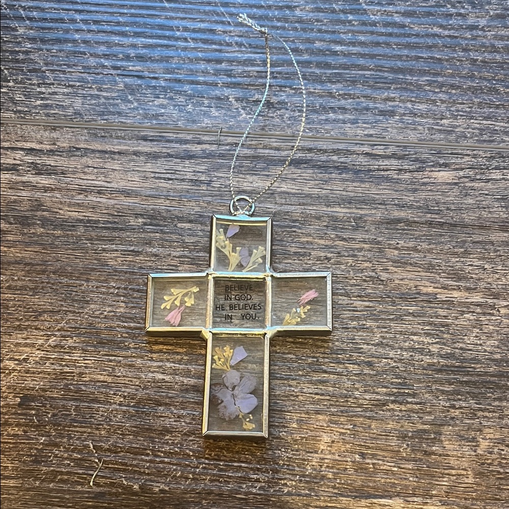 ▫️Mini Pressed Flower Hanging Cross